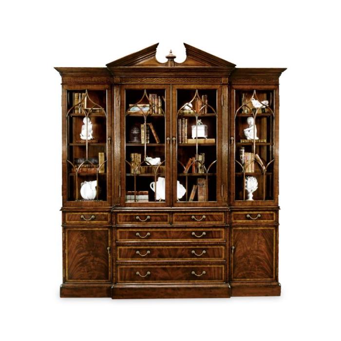 Jonathan Charles Triple Display Cabinet with Drawers George II 1