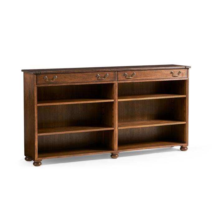 Jonathan Charles Low Double Bookcase Rural 1