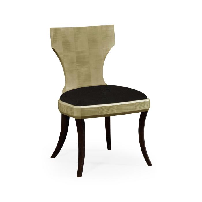 Jonathan Charles Dining Chair Klismos in Champagne - Brown Leather 4