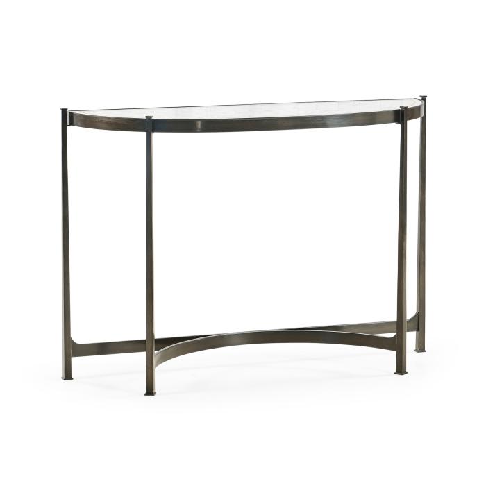 Jonathan Charles Large Demilune Console Table Contemporary - Bronze 5