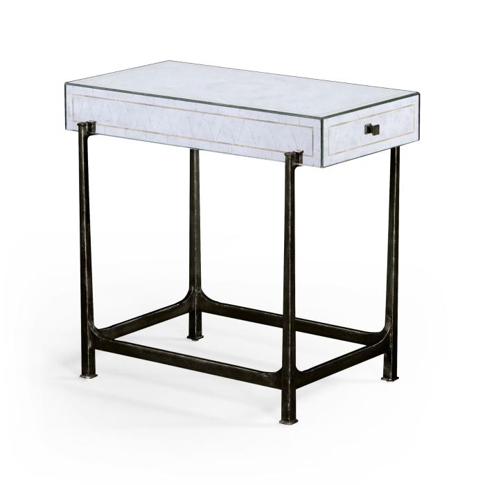Jonathan Charles Side Table with Drawer Contemporary in Eglomise - Bronze 1