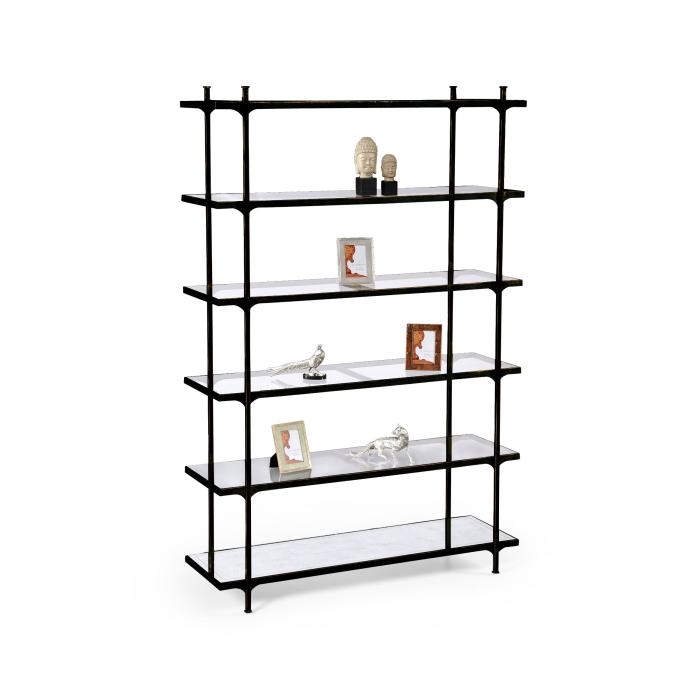 Jonathan Charles Wide Etagere Contemporary Six-Tier - Bronze 1
