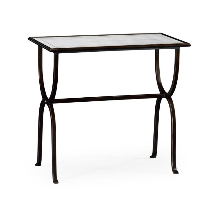 Jonathan Charles Side Table Horseshoe with Removable Tray Top - Bronze 7