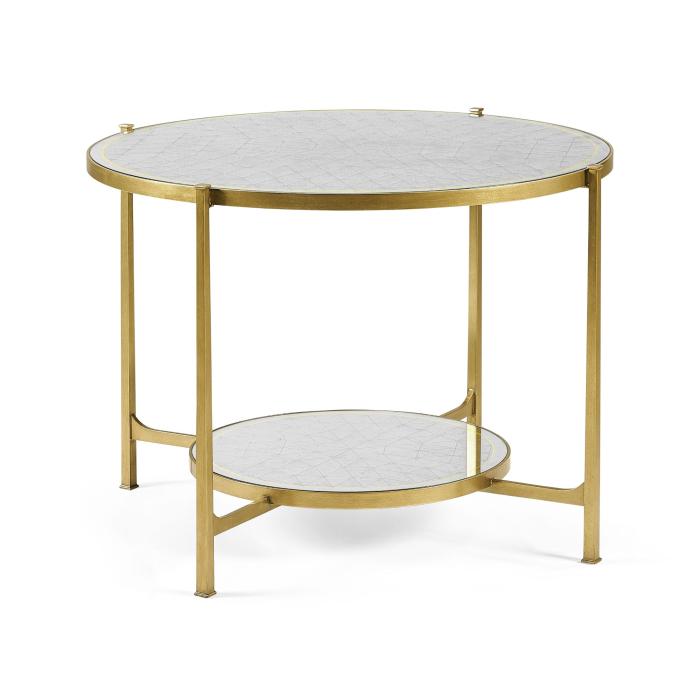 Jonathan Charles Round Centre Table Contemporary - Gilded 4