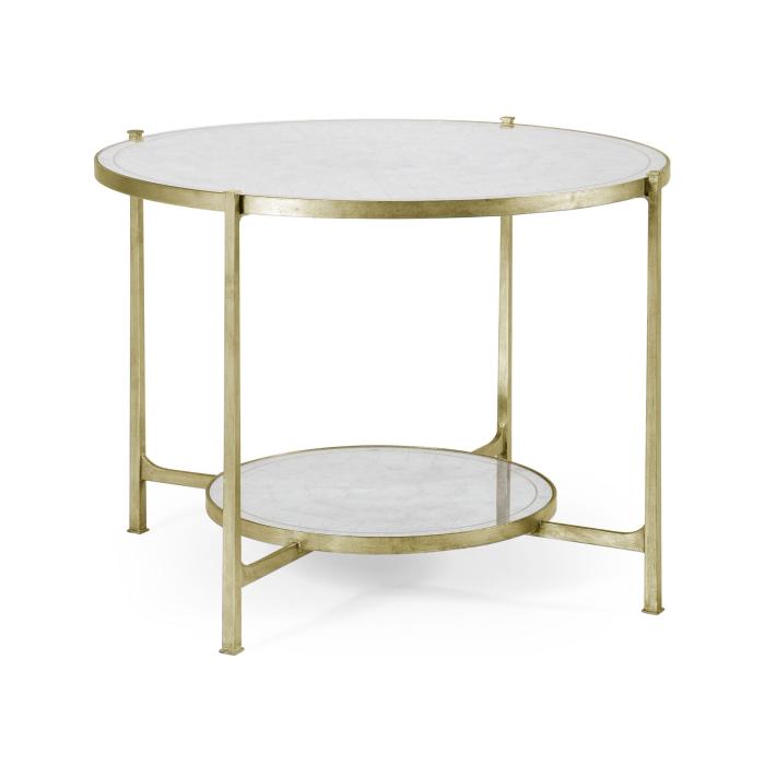 Jonathan Charles Round Centre Table Contemporary - Silver 1