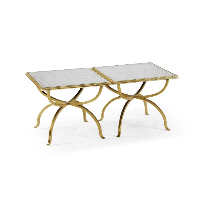 Jonathan Charles Coffee Table Contemporary Set of 2 - Gilded 1