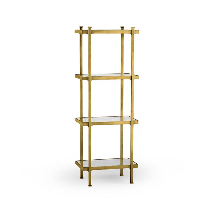 Jonathan Charles Narrow Etagere Contemporary Four-Tier - Gilded 1