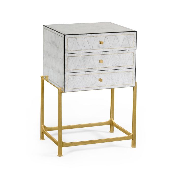 Jonathan Charles Small Chest of Drawers 1930s in Eglomise - Gilded 2