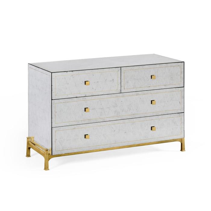 Jonathan Charles Large Chest of Drawers 1930s in Eglomise - Gilded 3
