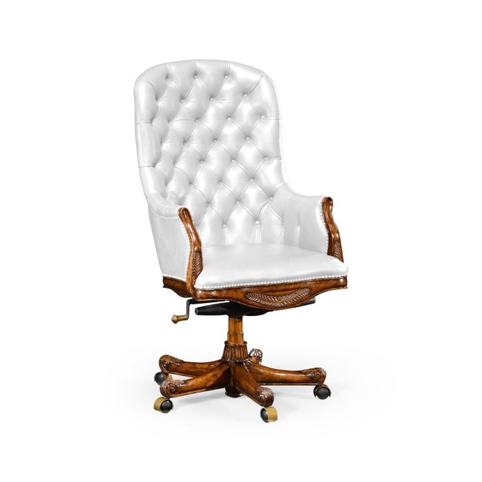 Jonathan Charles High Back Office Chair Chesterfield Style in COM 1