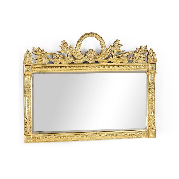 Jonathan Charles Overmantle Mirror Empire with Wreath 6