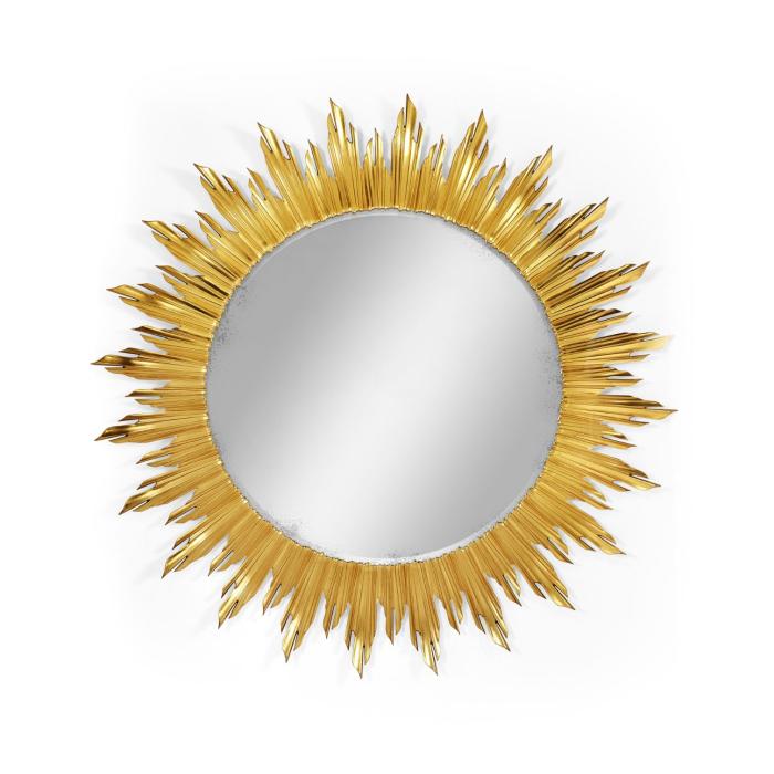Jonathan Charles Large Wall Mirror Sunburst - Gold 1