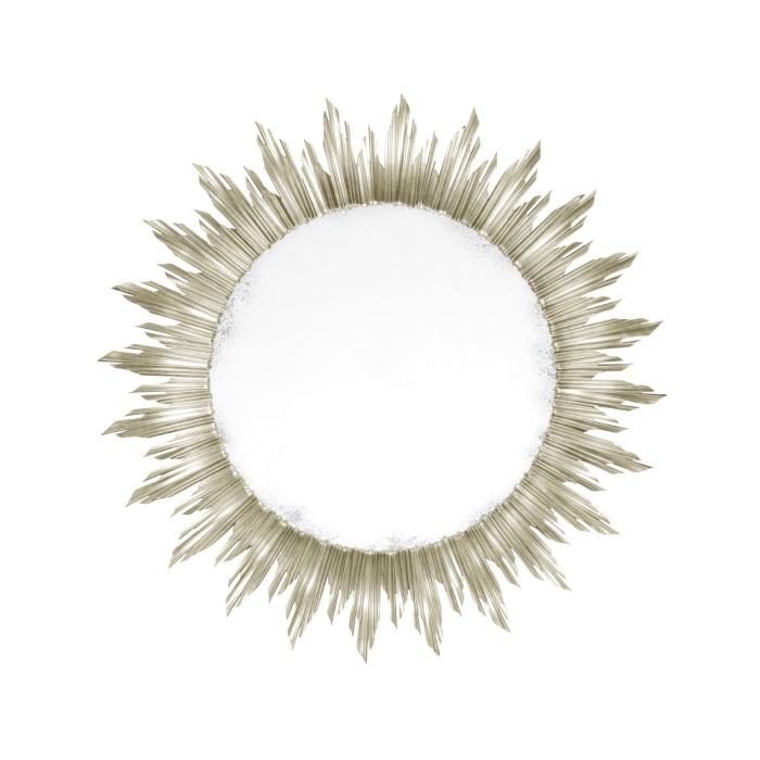 Jonathan Charles Large Wall Mirror Sunburst - Silver 3