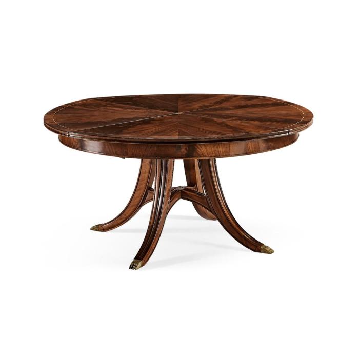 Jonathan Charles Round Extending Dining Table Georgian with Self-storing Leaves 150 - 187cm 1