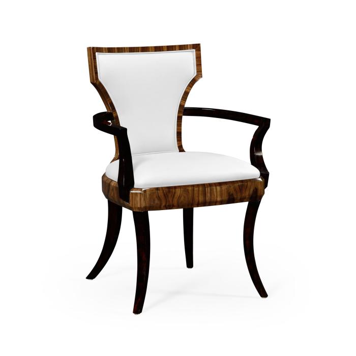 Jonathan Charles Dining Chair with Arm Satin Santos in COM 1
