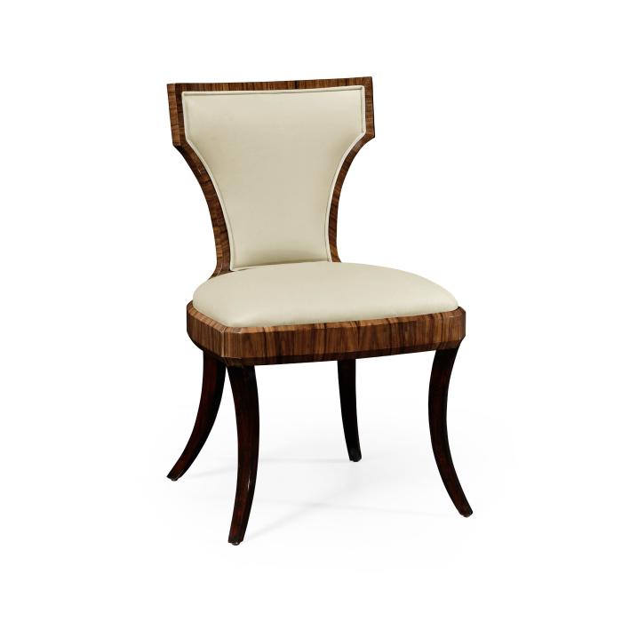 Jonathan Charles Dining Chair High Lustre Santos in Cream Leather 1