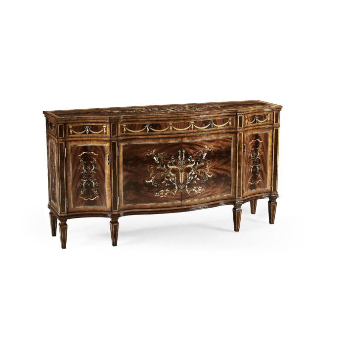 Jonathan Charles Large side cabinet with fine MOP & marquetry inlay 10