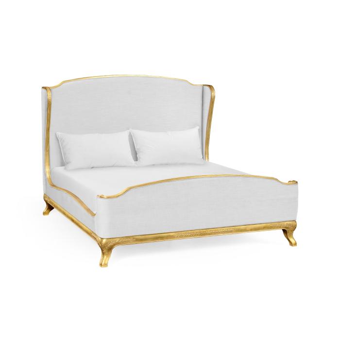 Jonathan Charles Super King Bed Frame Louis XV in Gold Leaf - COM 1
