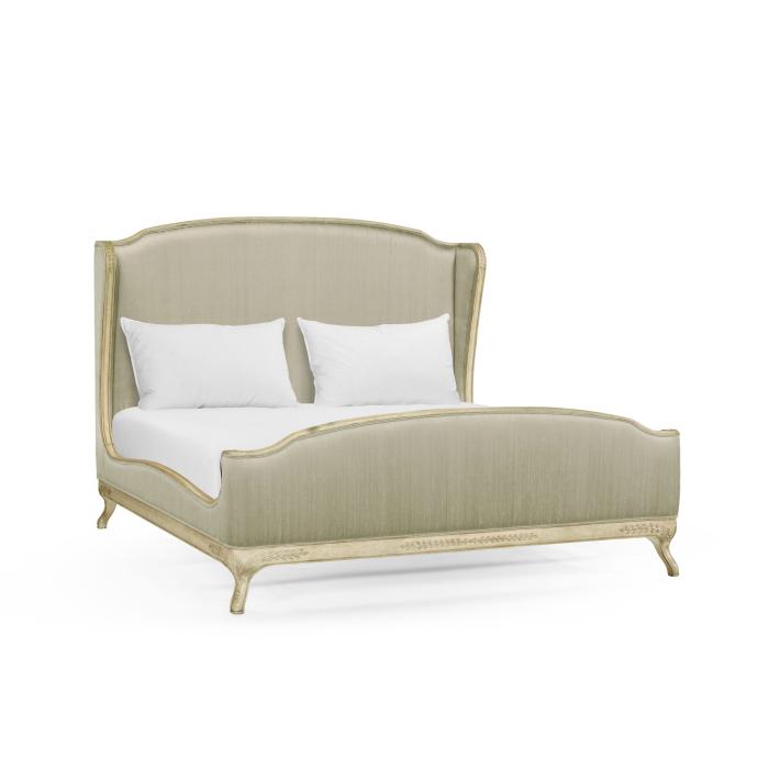 Jonathan Charles Super King Bed Frame Louis XV in Country Sage - Duck Egg Silk 1