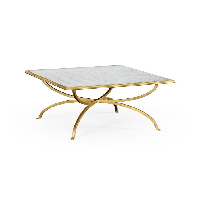 Jonathan Charles Square Coffee Table Contemporary - Gilded 3