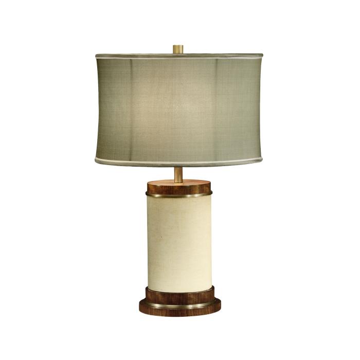 Jonathan Charles Cylindrical Table Lamp Italian 1950s - Ivory 2
