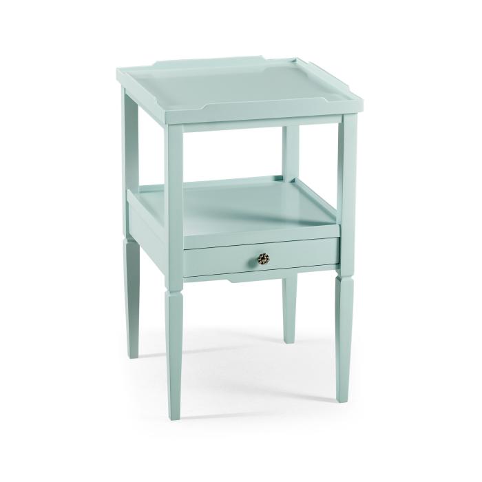 Jonathan Charles Isabella Square Side Table in Blue 1