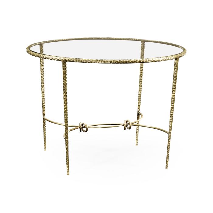 Jonathan Charles Centre Table Hammered - Brass 2