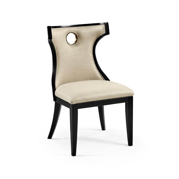 Jonathan Charles Greek Revival Biedermeier Black Side Chair 7