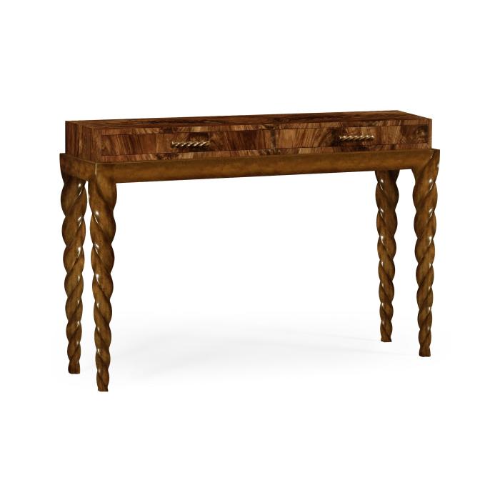 Jonathan Charles Console Table Barley with Drawers - Walnut 2