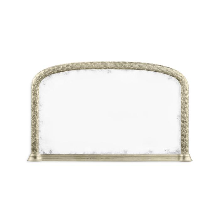 Jonathan Charles Overmantle Mirror Water Gilded - Silver 3