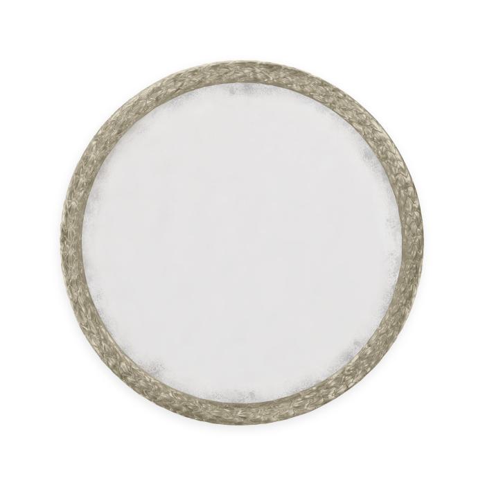 Jonathan Charles Large Round Mirror Water Gilded - Silver 1