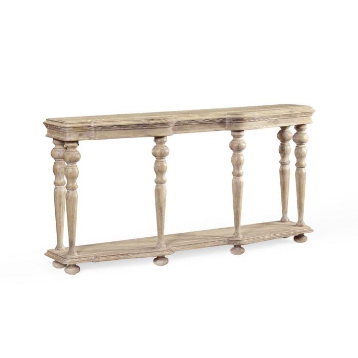 Jonathan Charles Console Table Eclectic in Limed Acacia 1