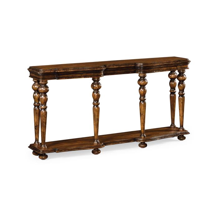 Jonathan Charles Console Table Eclectic in Rustic Walnut 4