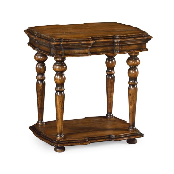 Jonathan Charles Side Table Eclectic in Rustic Walnut 4