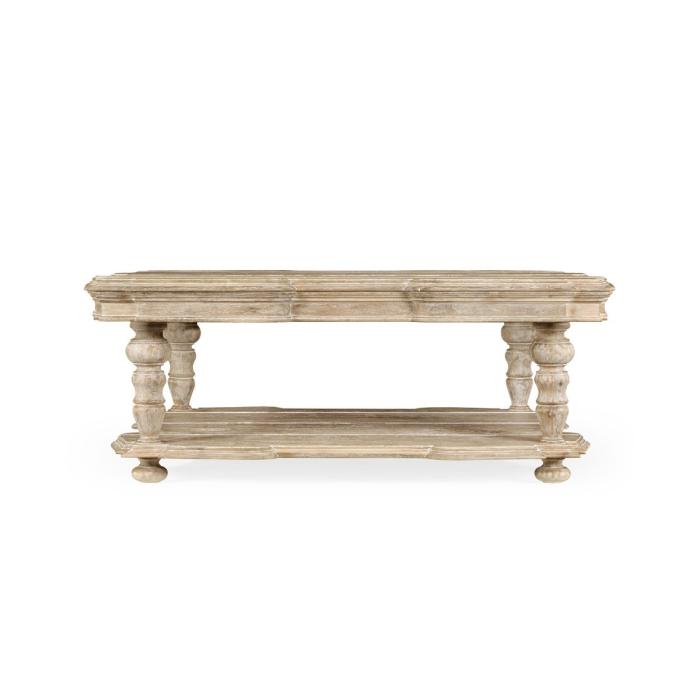 Jonathan Charles Square Coffee Table Eclectic in Limed Acacia 1