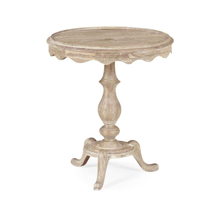 Jonathan Charles Round Side Table Eclectic in Limed Acacia 1