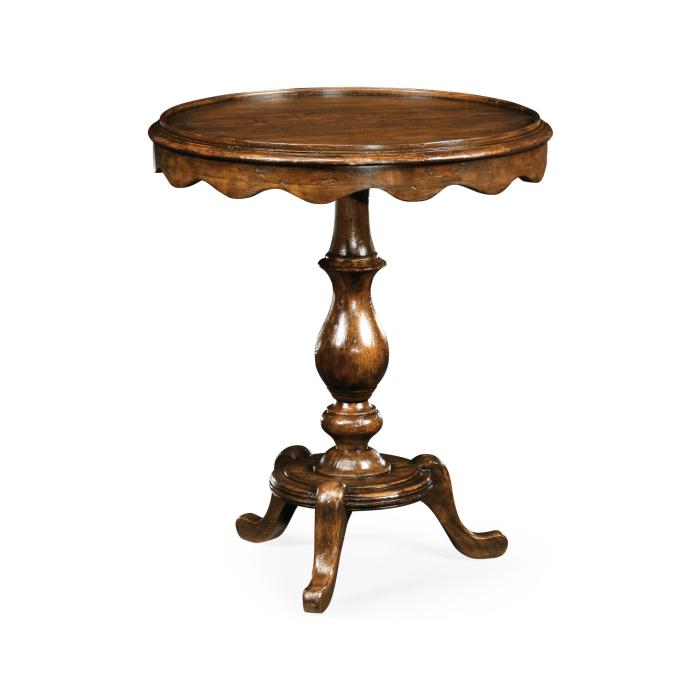 Jonathan Charles Round Side Table Eclectic in Rustic Walnut 4