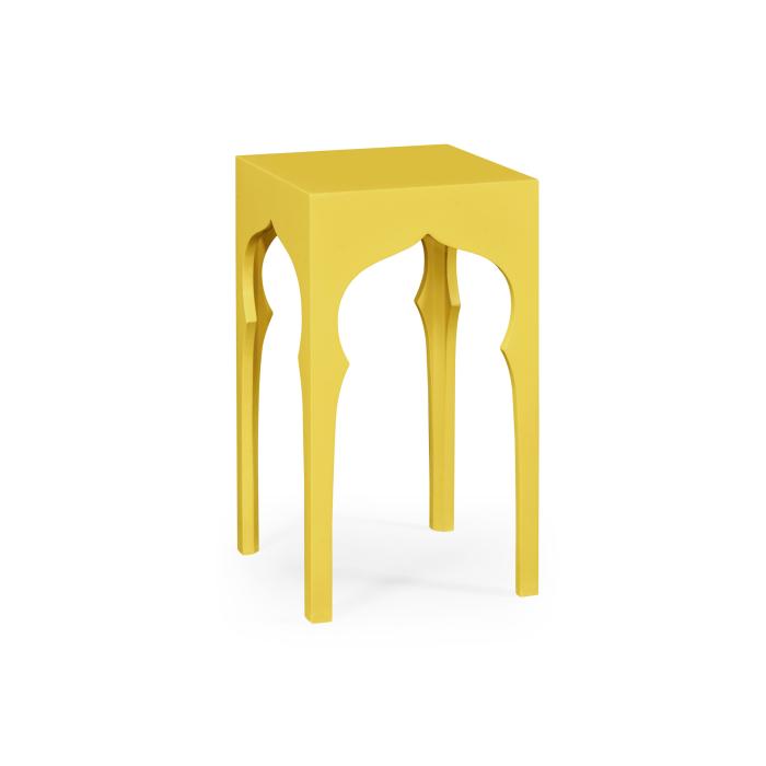 Jonathan Charles Square lamp table (Yellow Rain Coat) 1