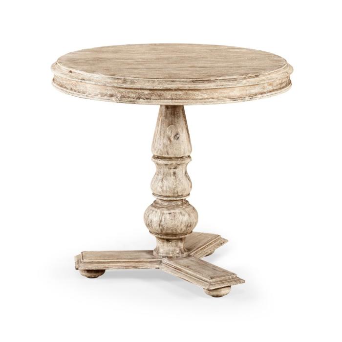 Jonathan Charles Centre Table Eclectic Pedestal - Limed Acacia 1