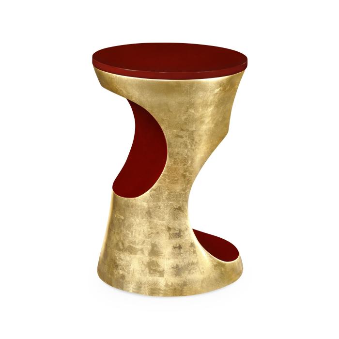 Jonathan Charles Round Accent Table Cut-Out - Dorado Bronze 1