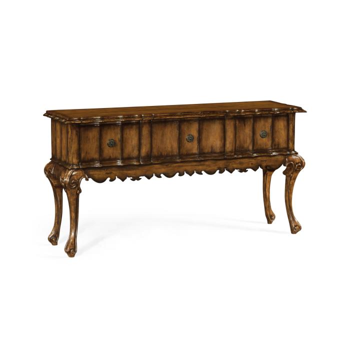 Jonathan Charles Console Table with Drawers Eclectic - Rustic Walnut 10