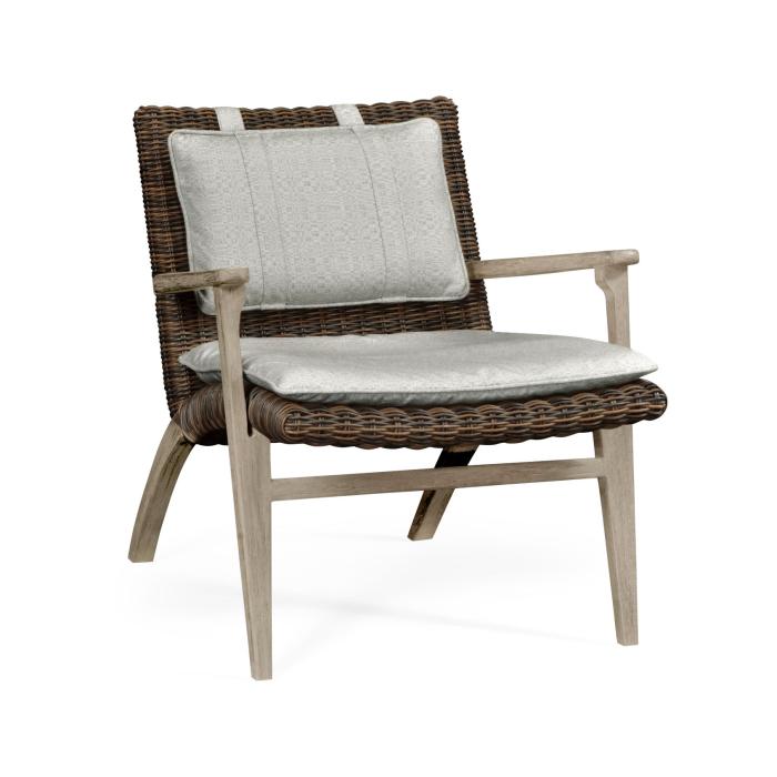 Jonathan Charles Hampton Sand & Rattan Outdoor Lounge Chair 1