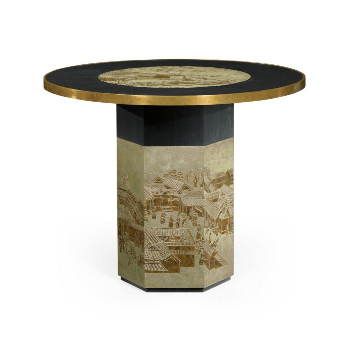 Jonathan Charles Round Centre Table Chinoiserie Style 5