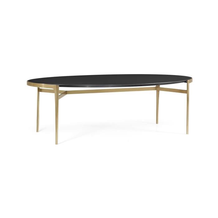 Jonathan Charles Oval Dining Table with Ebonised Oak Top 3