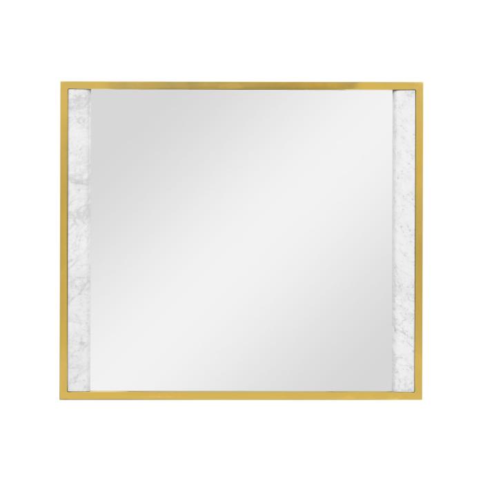 Jonathan Charles Square Wall Mirror with White Marble Edge 3