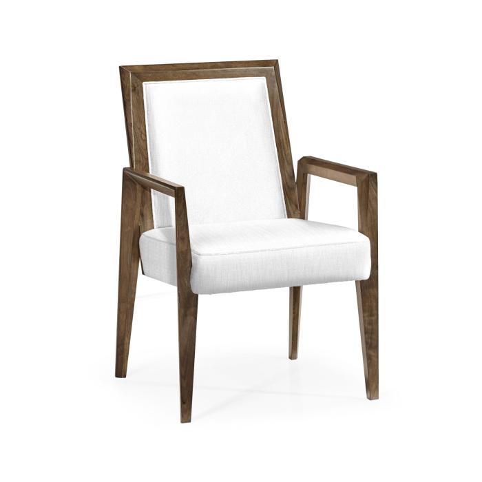 Jonathan Charles Dining Chair with Arms in Grey Walnut - COM 1