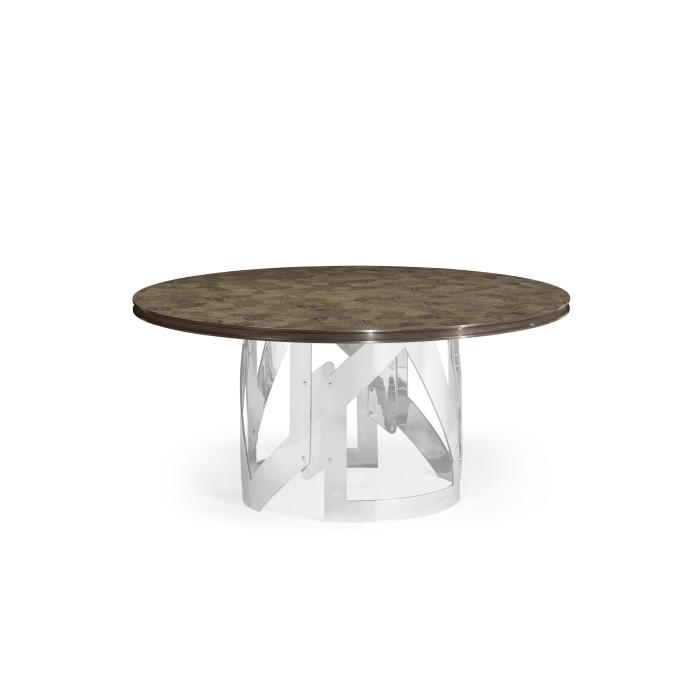 Jonathan Charles Round Dining Table in Grey Eucalyptus - Medium 1