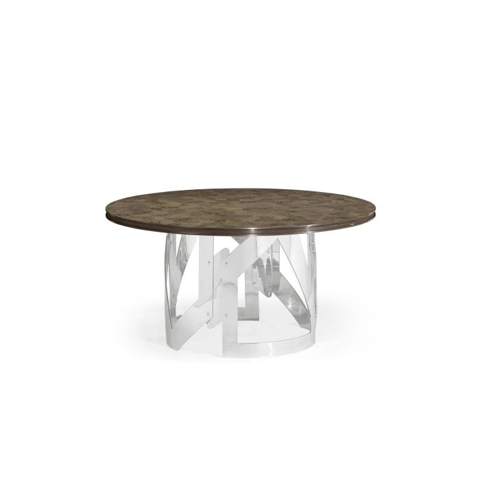 Jonathan Charles Round Dining Table in Grey Eucalyptus - Small 1