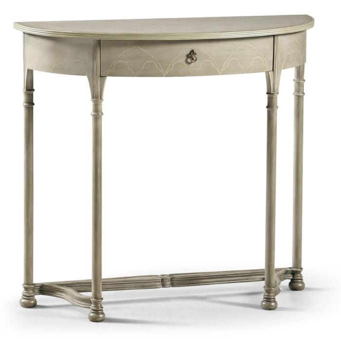 Jonathan Charles Gothic Painted Grey Console Table 1