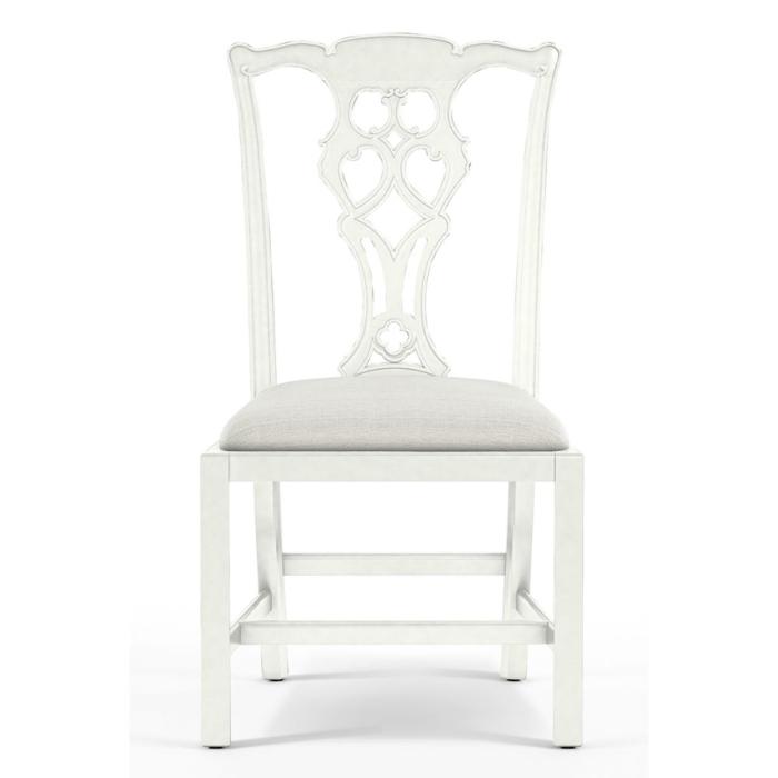 Jonathan Charles Spark Chippendale Dining Chair in White 1